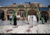 برپایی خیمه عزای محرم در امامزاده موسی مبرقع(ع)