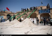 برپایی خیمه عزای محرم در امامزاده موسی مبرقع(ع)
