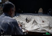 برپایی خیمه عزای محرم در امامزاده موسی مبرقع(ع)