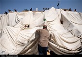 برپایی خیمه عزای محرم در امامزاده موسی مبرقع(ع)
