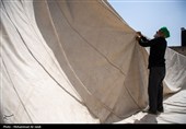 برپایی خیمه عزای محرم در امامزاده موسی مبرقع(ع)
