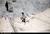 برپایی خیمه عزای محرم در امامزاده موسی مبرقع(ع)