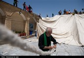 برپایی خیمه عزای محرم در امامزاده موسی مبرقع(ع)
