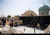 برپایی خیمه عزای محرم در امامزاده موسی مبرقع(ع)