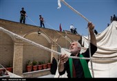 برپایی خیمه عزای محرم در امامزاده موسی مبرقع(ع)