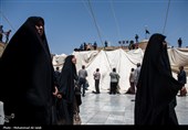 برپایی خیمه عزای محرم در امامزاده موسی مبرقع(ع)