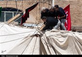 برپایی خیمه عزای محرم در امامزاده موسی مبرقع(ع)