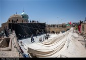 برپایی خیمه عزای محرم در امامزاده موسی مبرقع(ع)