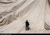 برپایی خیمه عزای محرم در امامزاده موسی مبرقع(ع)