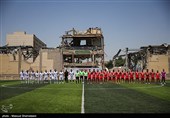 دیدار دوستانه تیم فوتبال پیشکسوتان پرسپولیس و استقلال و اصحاب هنر و رسانه