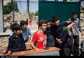 دیدار دوستانه تیم فوتبال پیشکسوتان پرسپولیس و استقلال و اصحاب هنر و رسانه