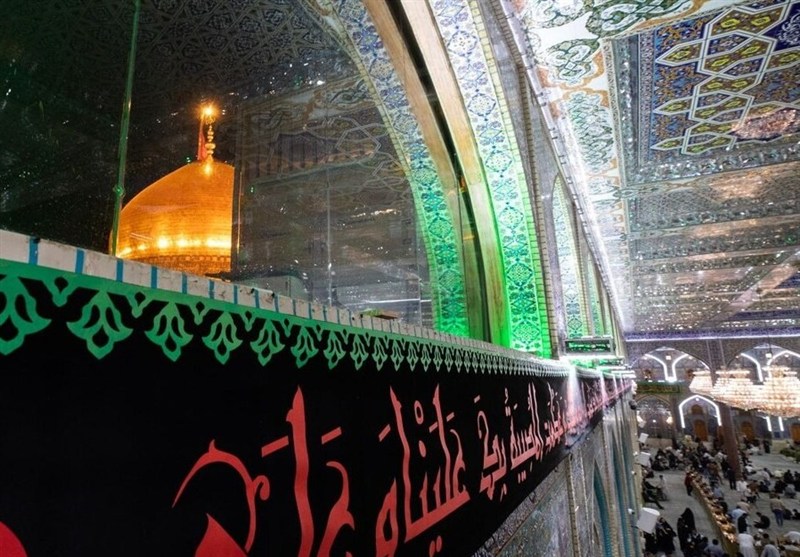 حرم امام حسین(ع) سیاه‌پوش شد