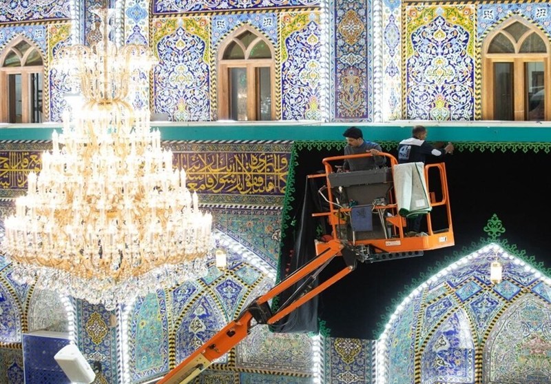 حرم امام حسین(ع) سیاه‌پوش شد