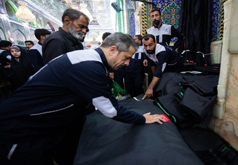 حرم امام حسین(ع) سیاه‌پوش شد