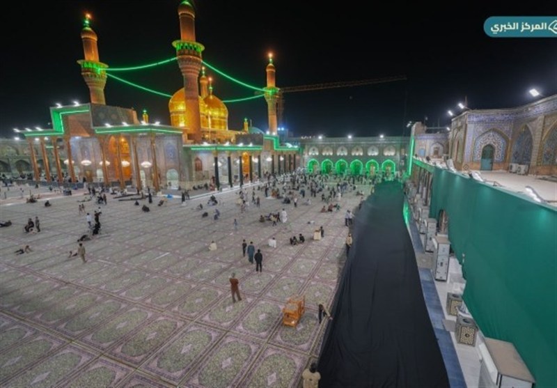 آغاز سیاه‌پوشی حرم مطهر امامین کاظمین(ع) در آستانه ماه محرم