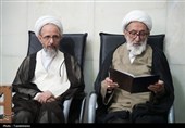 مجلس ترحیم آیت الله فیاض در حرم بانوی کرامت