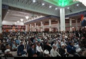 مجلس ترحیم آیت الله فیاض در حرم بانوی کرامت