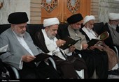 مجلس ترحیم آیت الله فیاض در حرم بانوی کرامت