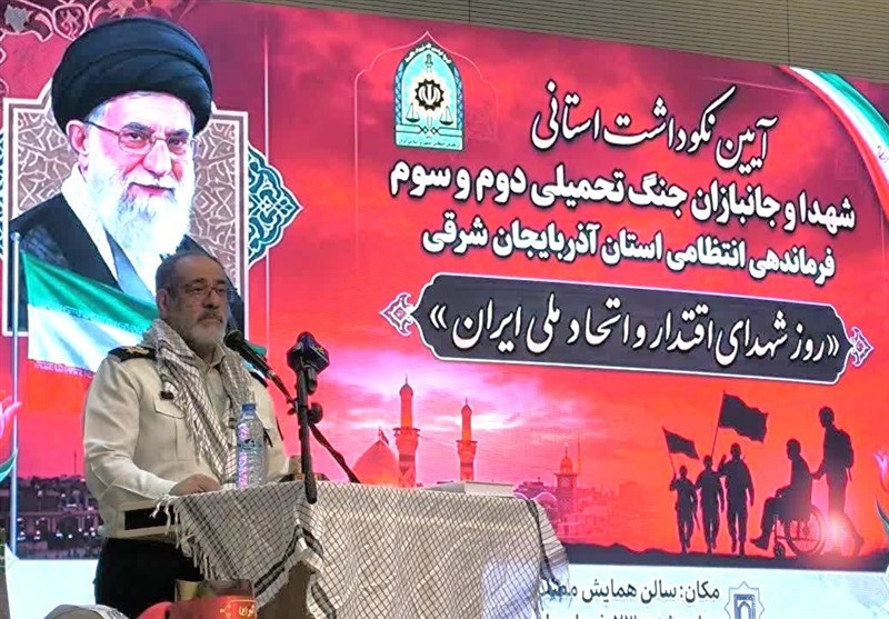 آیین گرامیداشت شهدای انتظامی جنگ 12 روزه و رمضان در تبریز