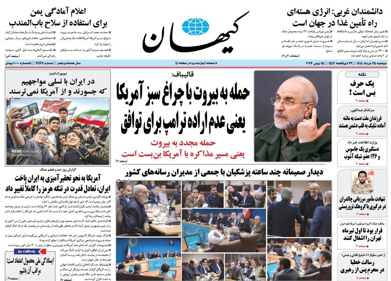 روزنامه کیهان , روزنامه وطن امروز , روزنامه خراسان , روزنامه جوان , روزنامه همشهری , روزنامه جام جم , روزنامه فرهیختگان , 