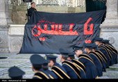 آیین تعویض پرچم حرم مطهر حضرت معصومه (س) بمناسبت آغاز ماه محرم