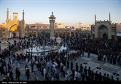 آیین تعویض پرچم حرم مطهر حضرت معصومه (س) بمناسبت آغاز ماه محرم