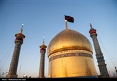 آیین تعویض پرچم حرم مطهر حضرت معصومه (س) بمناسبت آغاز ماه محرم
