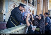 آیین سیاه پوشان گنبد و بارگاه مطهر حرم شاهچراغ (ع)