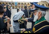 آیین سیاه پوشان گنبد و بارگاه مطهر حرم شاهچراغ (ع)