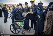آیین سیاه پوشان گنبد و بارگاه مطهر حرم شاهچراغ (ع)