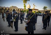 آیین سیاه پوشان گنبد و بارگاه مطهر حرم شاهچراغ (ع)