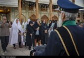 آیین سیاه پوشان گنبد و بارگاه مطهر حرم شاهچراغ (ع)