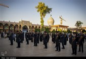 آیین سیاه پوشان گنبد و بارگاه مطهر حرم شاهچراغ (ع)