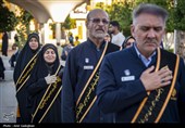 آیین سیاه پوشان گنبد و بارگاه مطهر حرم شاهچراغ (ع)