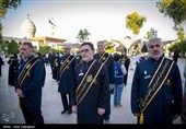 آیین سیاه پوشان گنبد و بارگاه مطهر حرم شاهچراغ (ع)
