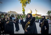 آیین سیاه پوشان گنبد و بارگاه مطهر حرم شاهچراغ (ع)