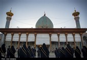 آیین سیاه پوشان گنبد و بارگاه مطهر حرم شاهچراغ (ع)