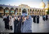 آیین سیاه پوشان گنبد و بارگاه مطهر حرم شاهچراغ (ع)