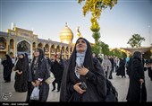 آیین سیاه پوشان گنبد و بارگاه مطهر حرم شاهچراغ (ع)