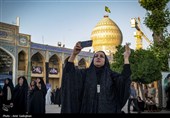 آیین سیاه پوشان گنبد و بارگاه مطهر حرم شاهچراغ (ع)