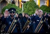 آیین سیاه پوشان گنبد و بارگاه مطهر حرم شاهچراغ (ع)