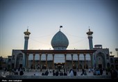 آیین سیاه پوشان گنبد و بارگاه مطهر حرم شاهچراغ (ع)