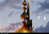 آئین تعویض پرچم گنبد حسینیه اعظم زنجان