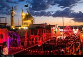 آئین تعویض پرچم گنبد حسینیه اعظم زنجان