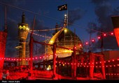 آئین تعویض پرچم گنبد حسینیه اعظم زنجان