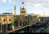 آئین تعویض پرچم گنبد حسینیه اعظم زنجان