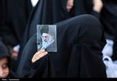 پرچم حرم بانوی کرامت به رنگ عزا درآمد
