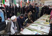 آئین غبارروبی و عطرافشانی مزار شهدای اقتدار و رمضان در تبریز