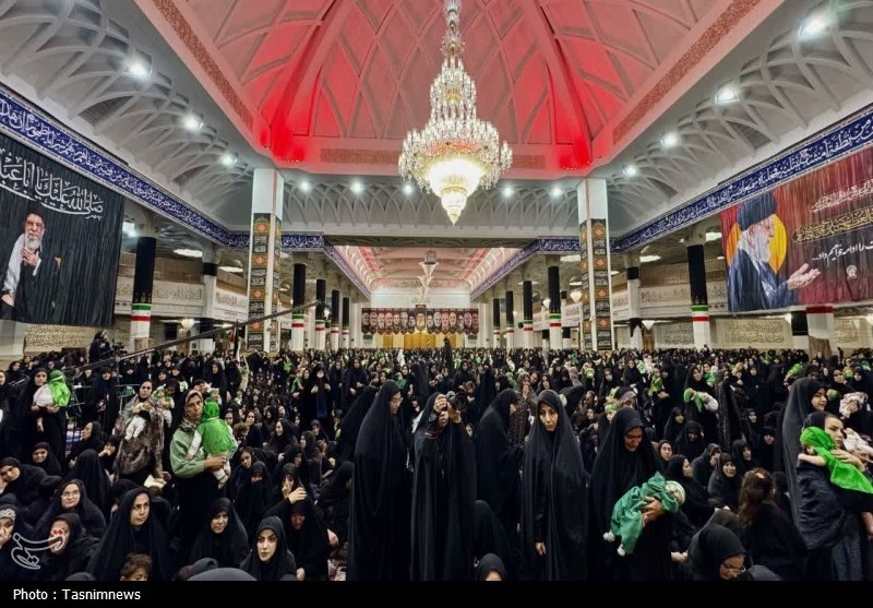حسینیه تسنیم , حضرت معصومه (س) , اخبار قم , شیرخوارگان حسینی ,