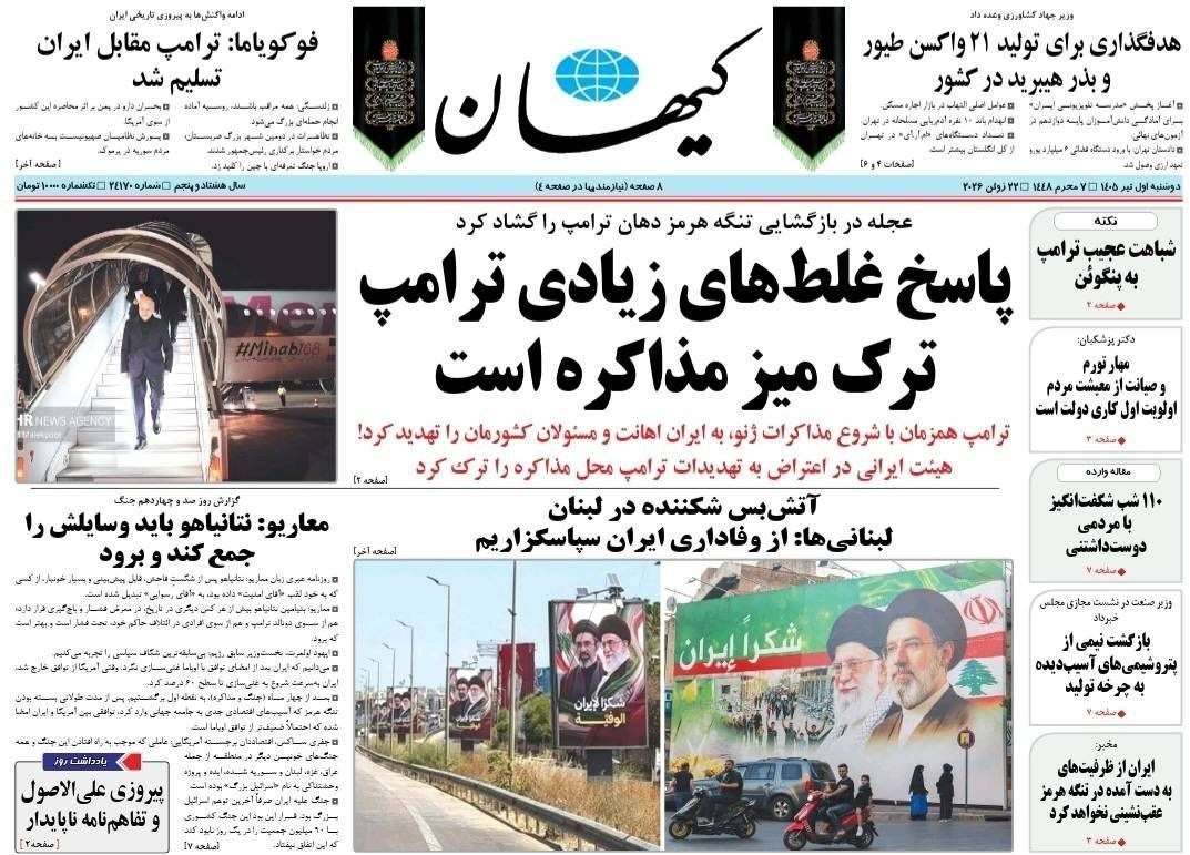 روزنامه کیهان , روزنامه وطن امروز , روزنامه خراسان , روزنامه جوان , روزنامه همشهری , روزنامه جام جم , روزنامه فرهیختگان , روزنامه اینترنتی صدای ایران , 